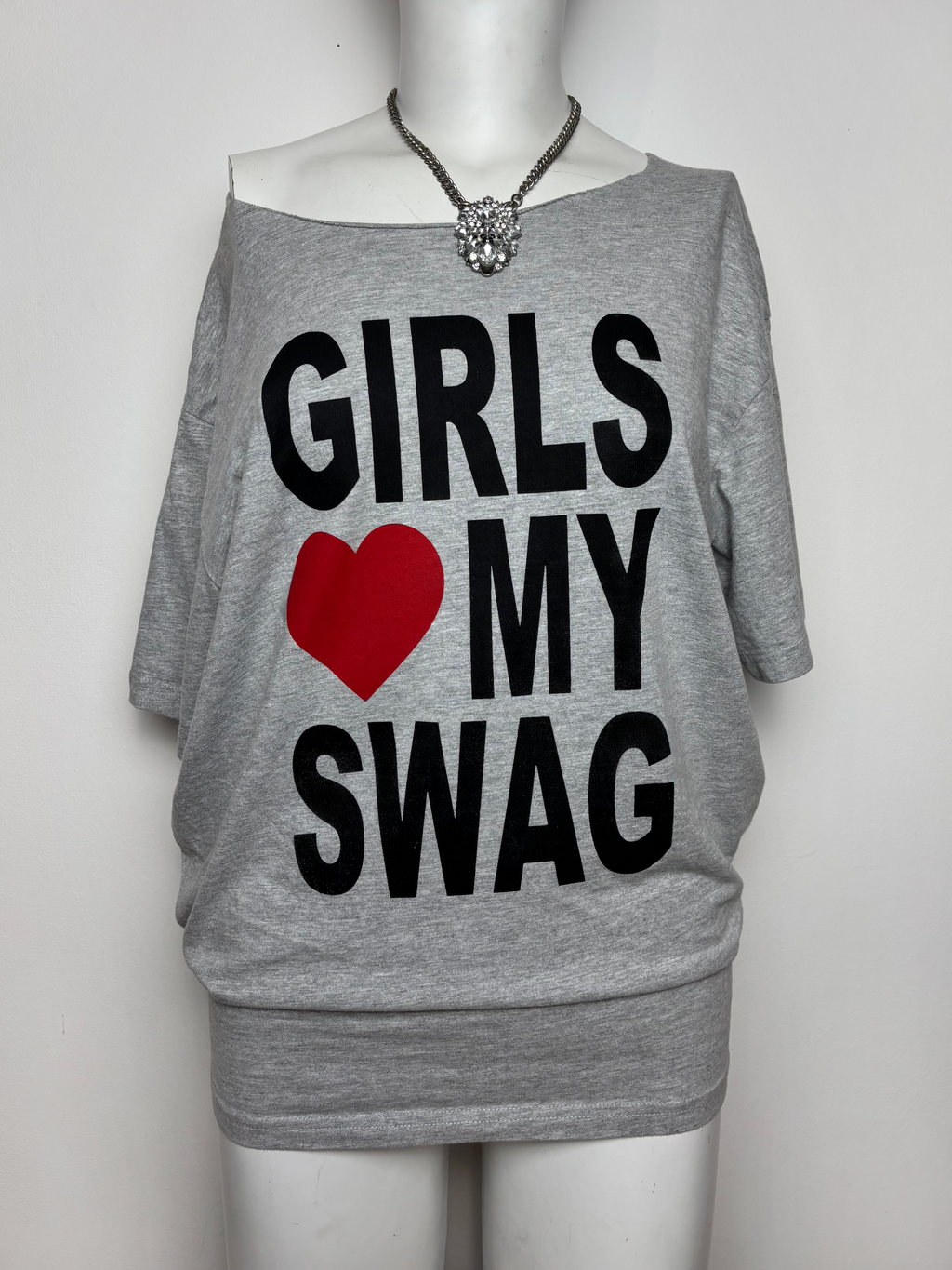 Girl Love My Swag Off Shoulder Top