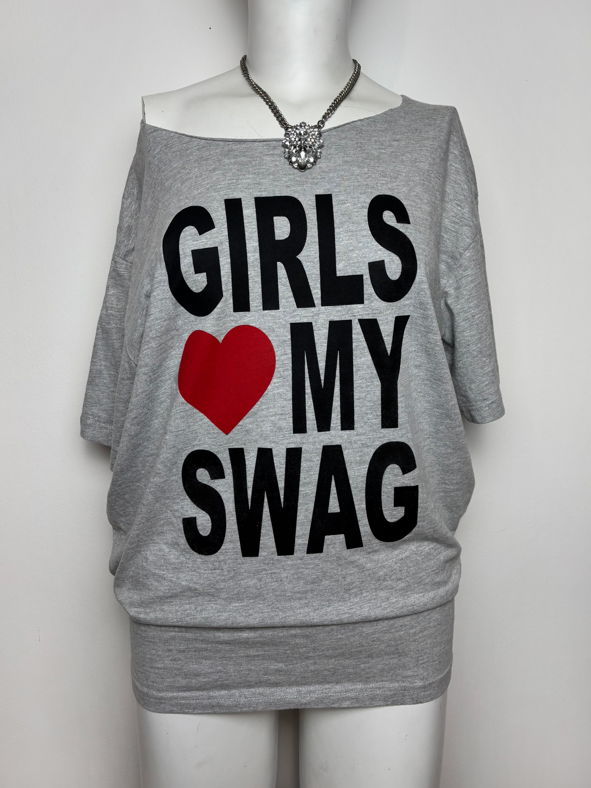 Girl Love My Swag Off Shoulder Top